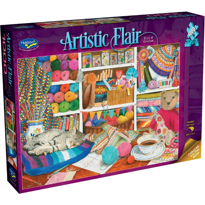 image1_1000pc Artistic Flair Knit & Crochet Jigsaw Puzzle