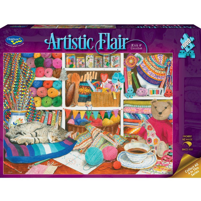 image2_1000pc Artistic Flair Knit & Crochet Jigsaw Puzzle