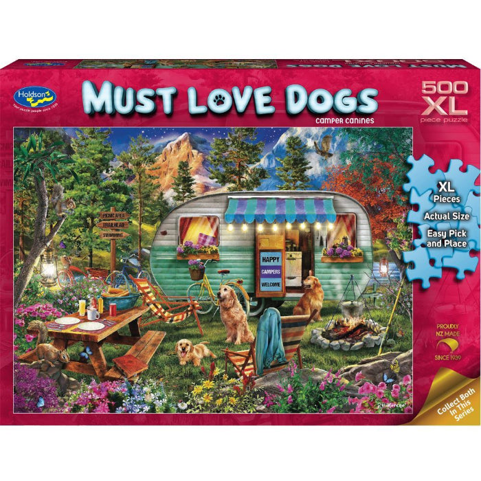 image2_500pc XL Must Love Dogs Camper Jigsaw Puzzle