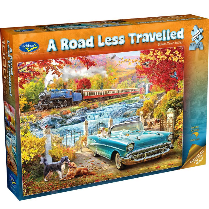 image1_1000pc Road Less Travelled Steam Train Jigsaw Puzzle