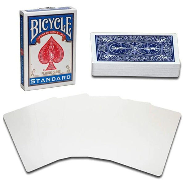 Bicycle Blank Face Blue Back Case Playing Cards