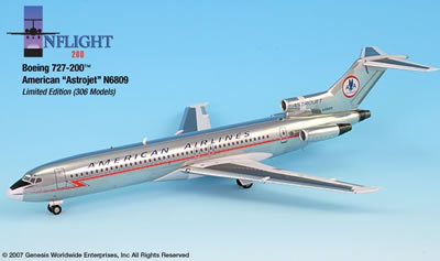 1/200 American Airlines Boeing 727-200 N6830 Astrojet