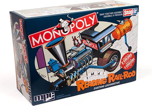 MPC 1/25 Monopoly Reading Rail Rod Custom Locomotive SNAP Plastic Model Kit