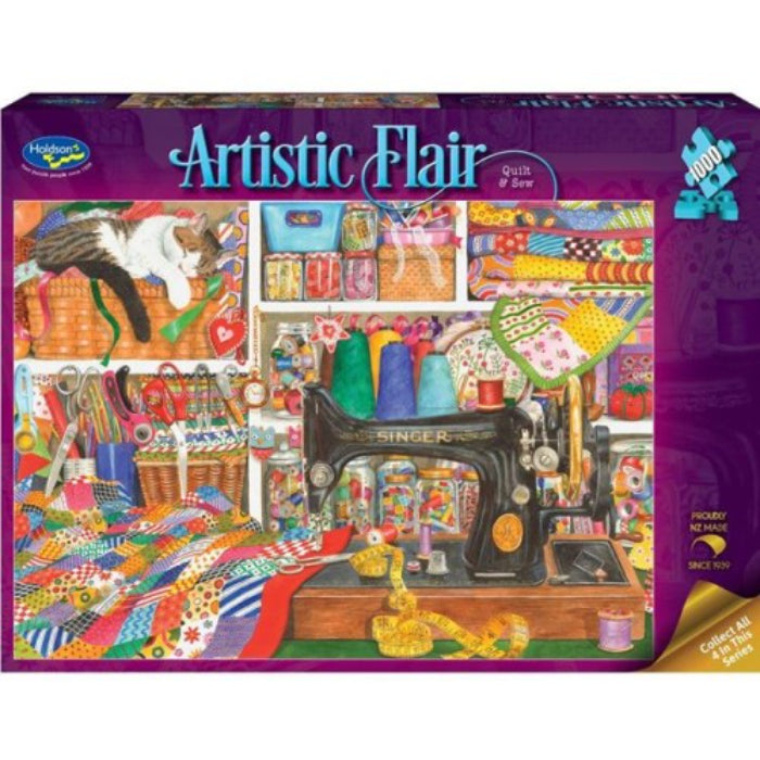 image2_1000pc Artistic Flair Quilt & Sew Jigsaw Puzzle