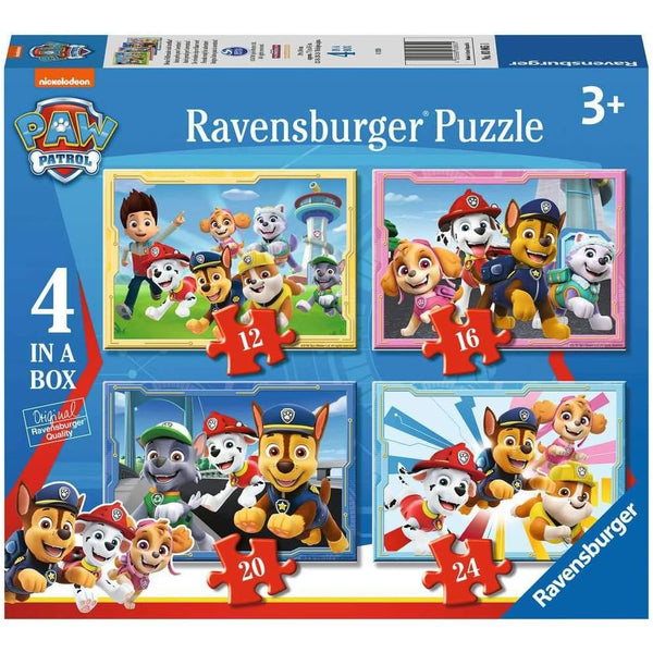 12 16 20 24pc Paw Patrol Ready for Adventure! 4 in a Box Jigsaw Puzzle