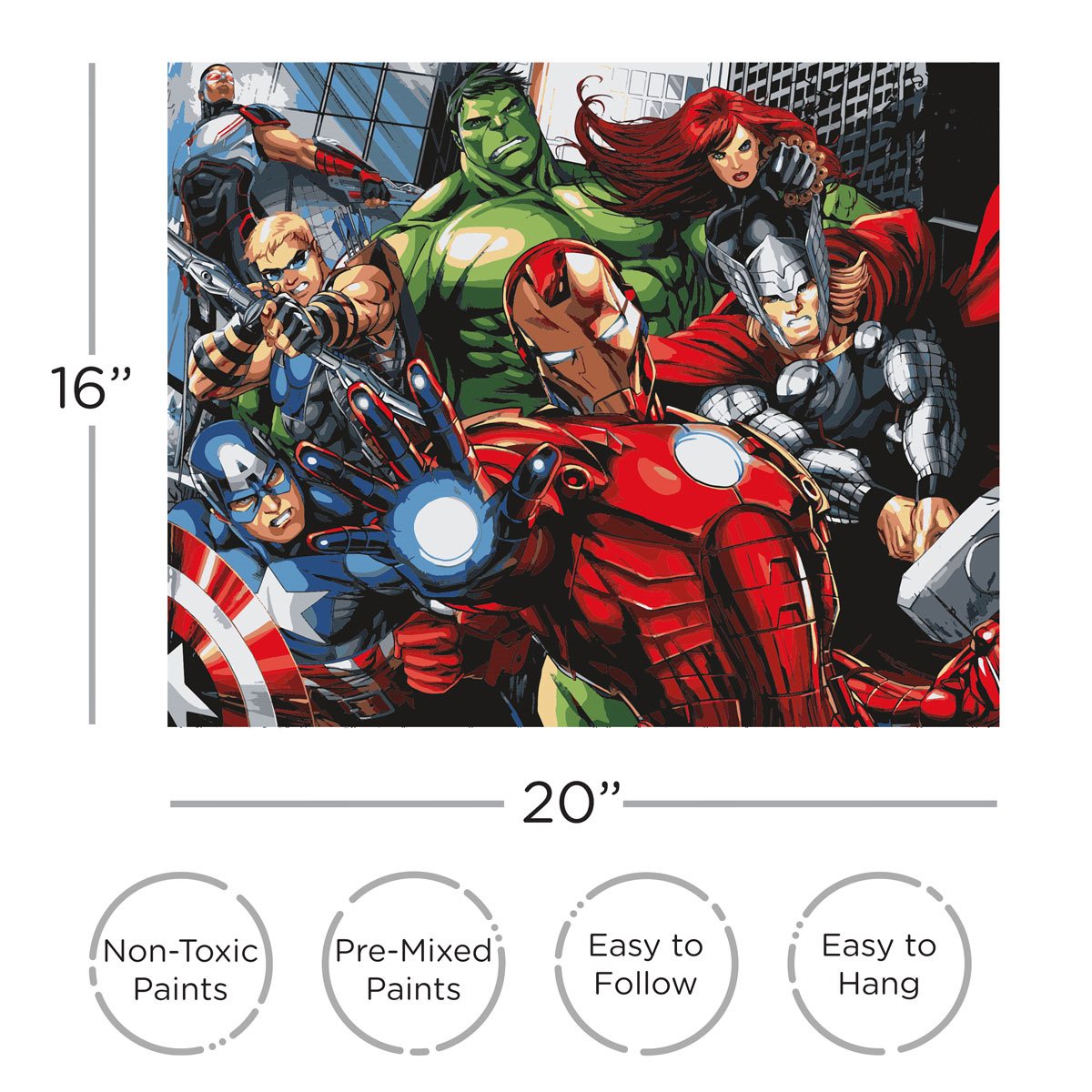 Marvel Avengers Assemble Art by Numbers