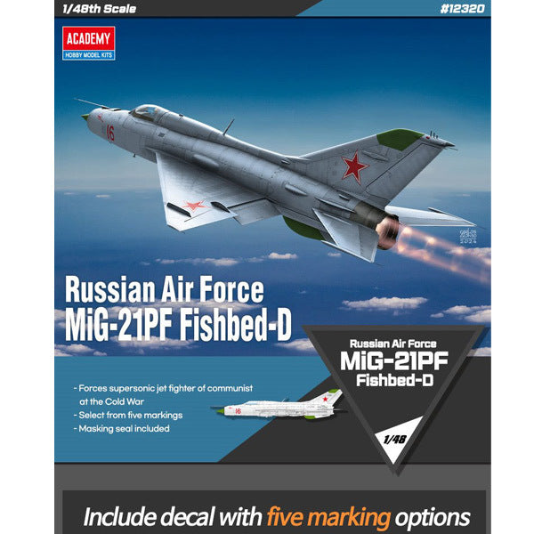 image1_1/48 Russian Air Force MiG-21PF Fishbed-D Plastic Model Kit