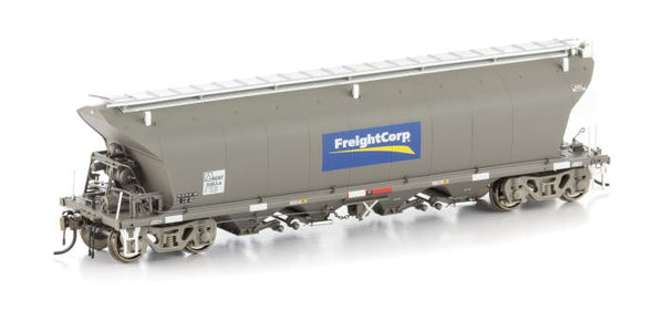 HO NGKF Grain Hopper FreightCorp Weathered Grey (Modern Version) 4 Car Pack