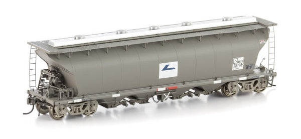 HO NGGF Sugar Hopper Faded L7 Weathered Grey 4 Car Pack