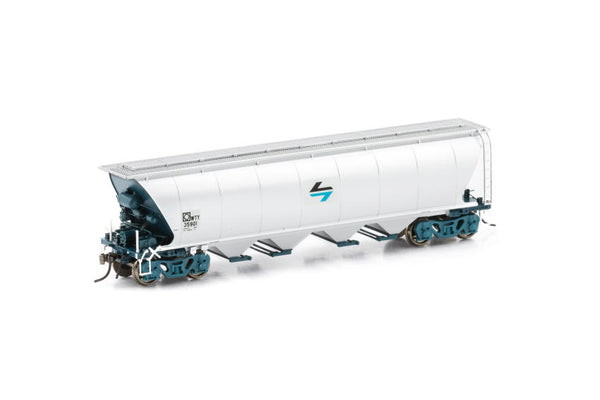 HO WTY Grain Hopper PTC Blue/Silver - 4 Car Pack