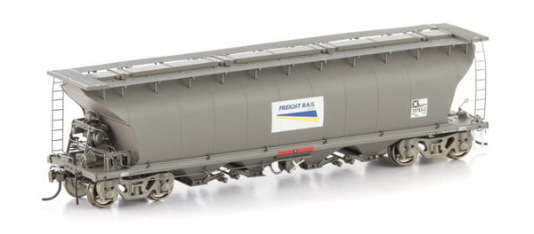 HO NGTY Grain Hopper Freight Rail Grain Weathered Grey (Original Version) 4 Car Pack