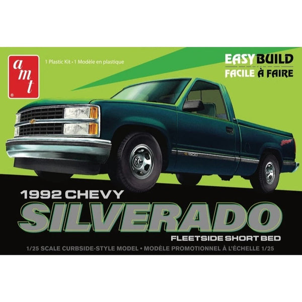 1/25 1992 Chevrolet Silverado Shortbed Fleetside Pickup Easy Build Plastic Model Kit