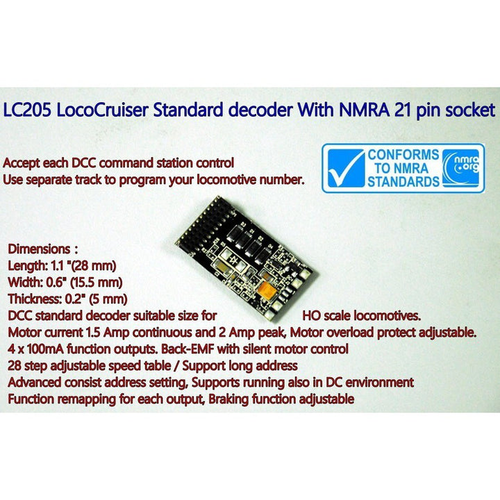 LocoCruiser Decoder w/21pin NMRA 4function_2