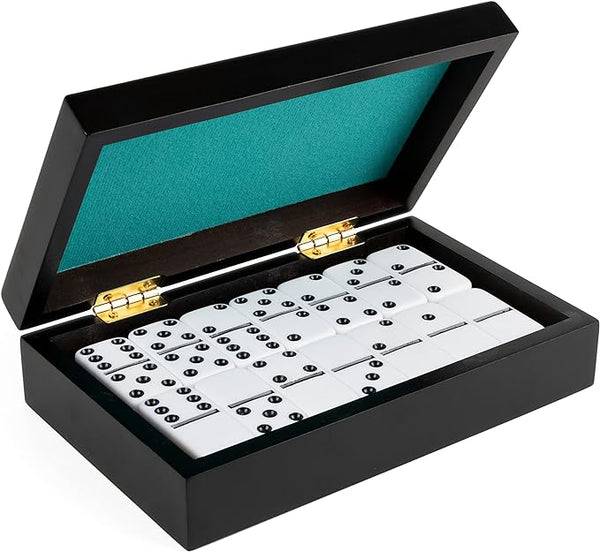 Legacy Deluxe Double 6 Dominoes with Wooden Storage Case