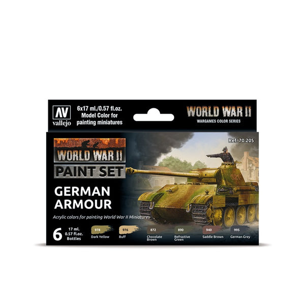 70205 Model Colour WWII German Armour Acrylic 6 Colour Paint Set