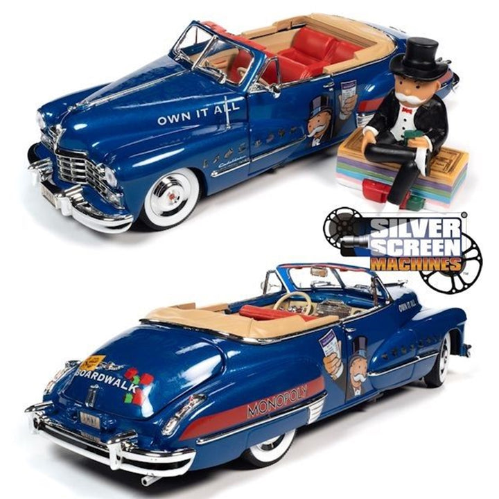 1/18 1947 Cadillac Series 62 Convertible with Mr. Monopoly Resin Figure_12