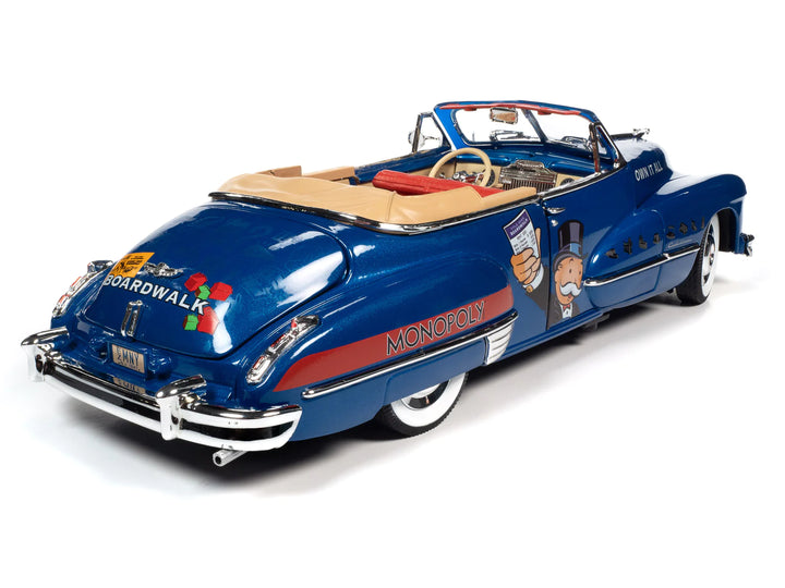 1/18 1947 Cadillac Series 62 Convertible with Mr. Monopoly Resin Figure_5