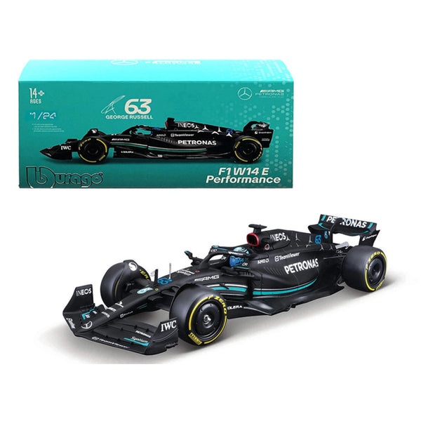 1/24 Mercedes 2023 AMG F1 W14 #63 George Russell with Helmet and Showcase