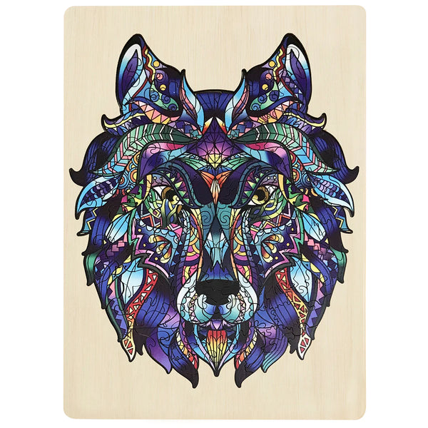 132pc Wolf Wooden Jigsaw Puzzle_1