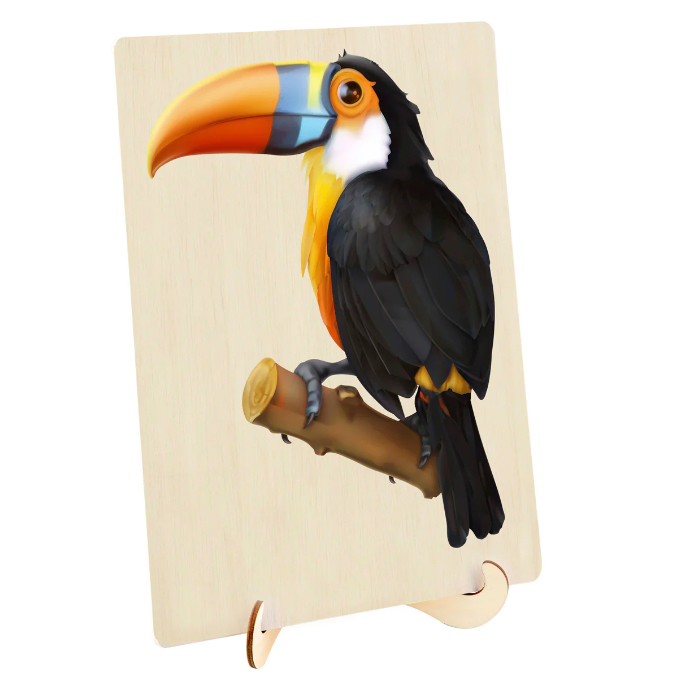 128pc Wooden Jigsaw Puzzle - Toucan_1