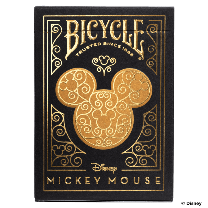 1pc Disney Black & Gold Mickey Playing Cards_2