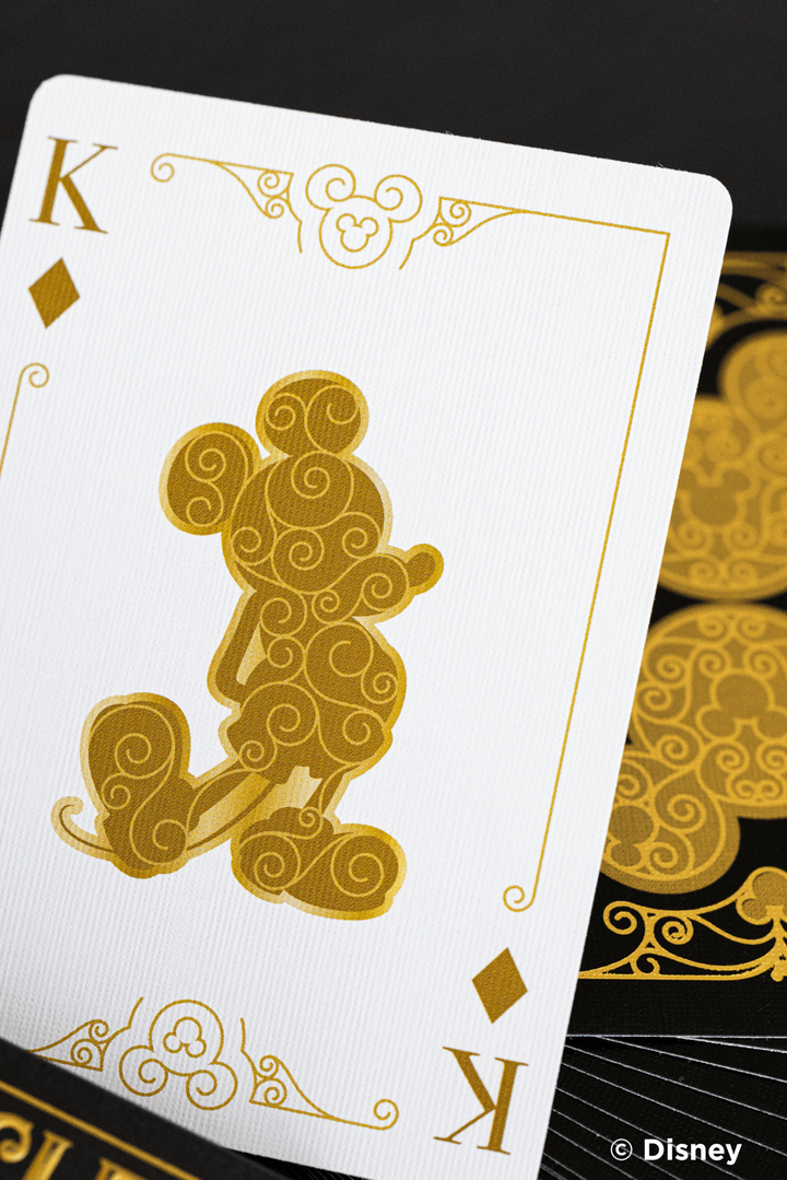 1pc Disney Black & Gold Mickey Playing Cards_6