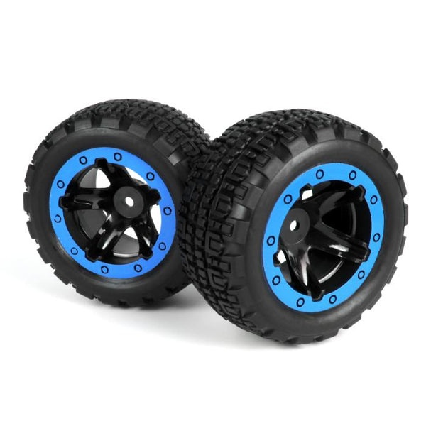 Slyder MT Wheels/Tyres Assembled (Black/Blue)