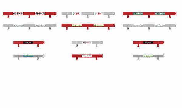 CRASH BARRIERS WITH STICKERS