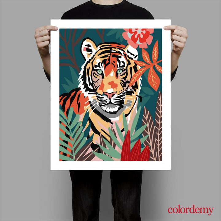 Paint by Numbers Kit: Wild Serenity: Matisse-Style Tiger_4