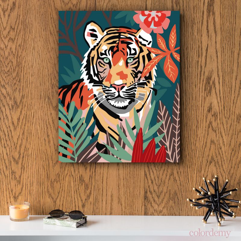 Paint by Numbers Kit: Wild Serenity: Matisse-Style Tiger