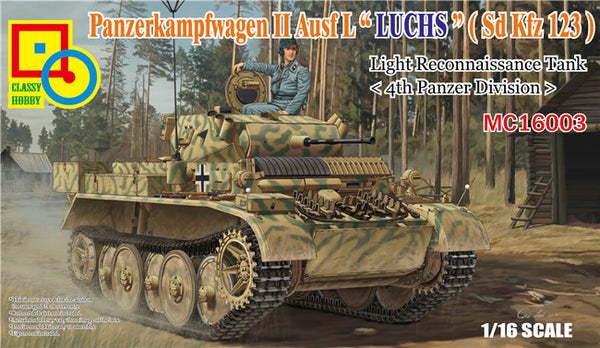 1/16 Panzerkampfwagen II Ausf.L Luchs (Sd Kfz123) Light Recon Tank (4th Panzer Div)