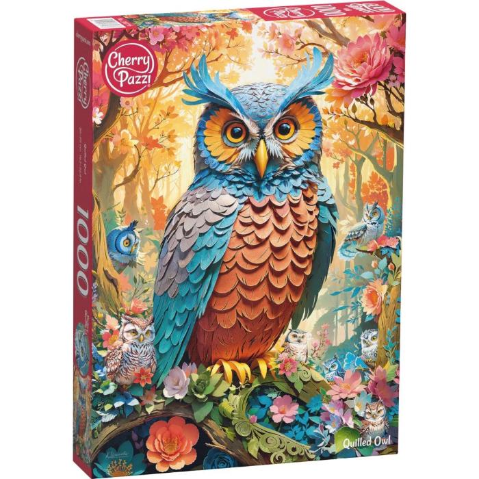 1000pc Quilled Owl Jigsaw Puzzle