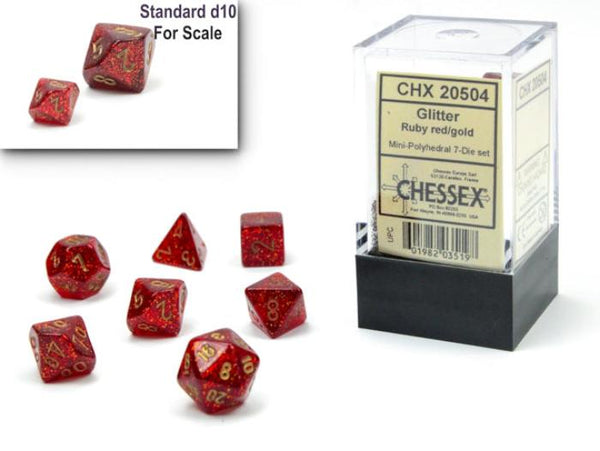 20504 Glitter Mini Ruby Red/Gold 7Die