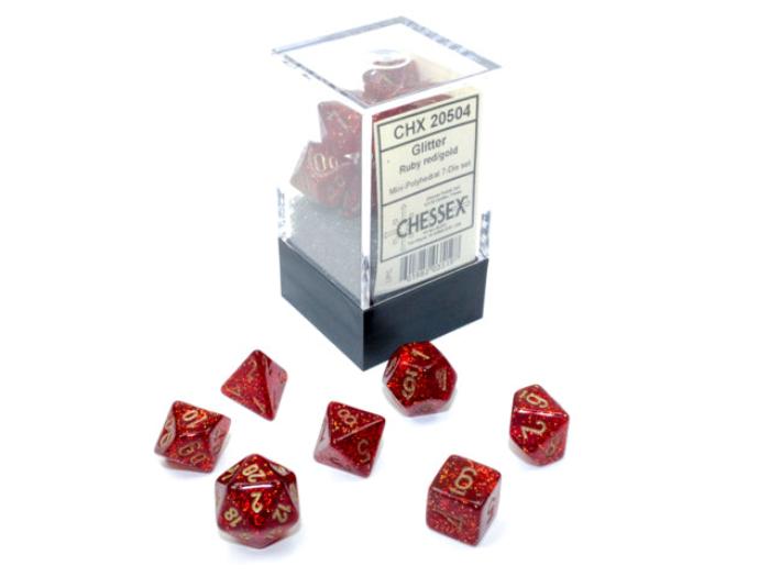 20504 Glitter Mini Ruby Red/Gold 7Die