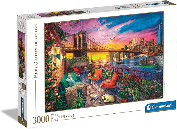 3000pc Manhattan Balcony Sunset Puzzle