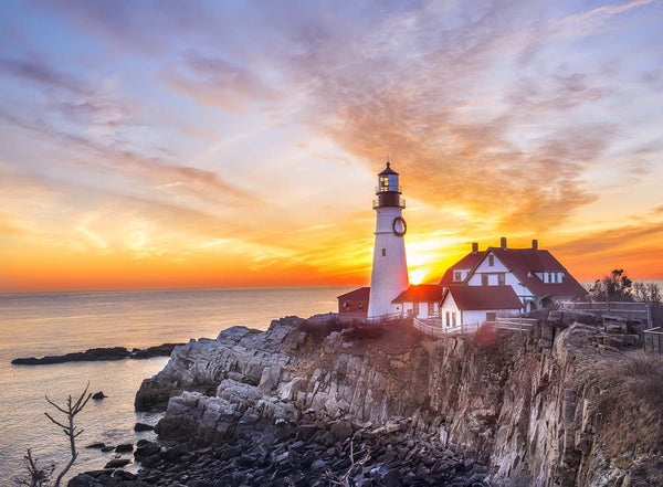 500pc Morning Maine Lighthouse