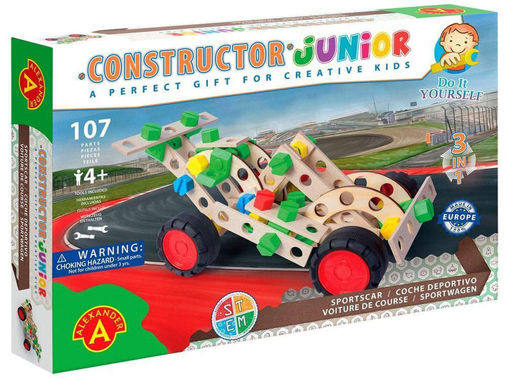 107pc Junior Sportscar 3-in-1 Constructor Kit