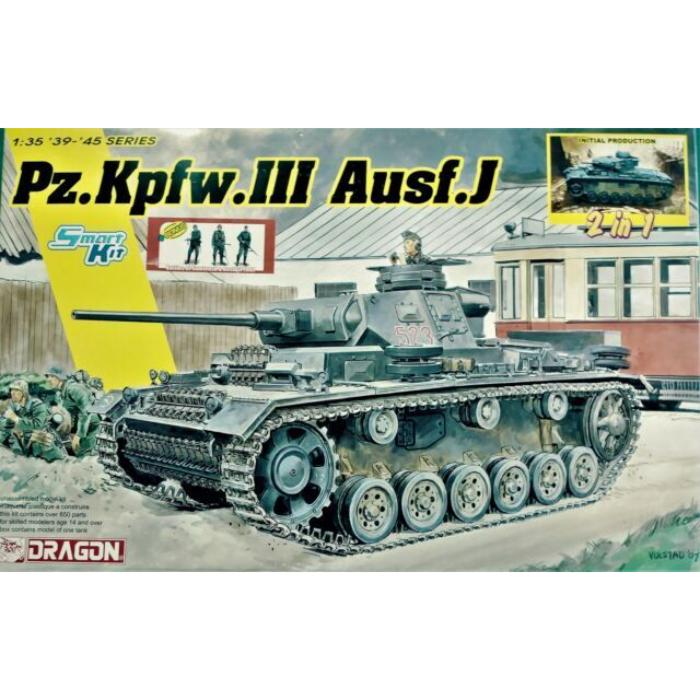 6954 1/35 Pz.Kpfw.III Ausf.J Initial Production / Early Production 2 in 1 Plastic Model Kit