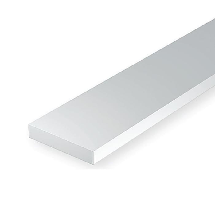 107 White Polystyrene Strip 0.010 x 0.156 x 14   / 0.25mm x 4mm x 36cm