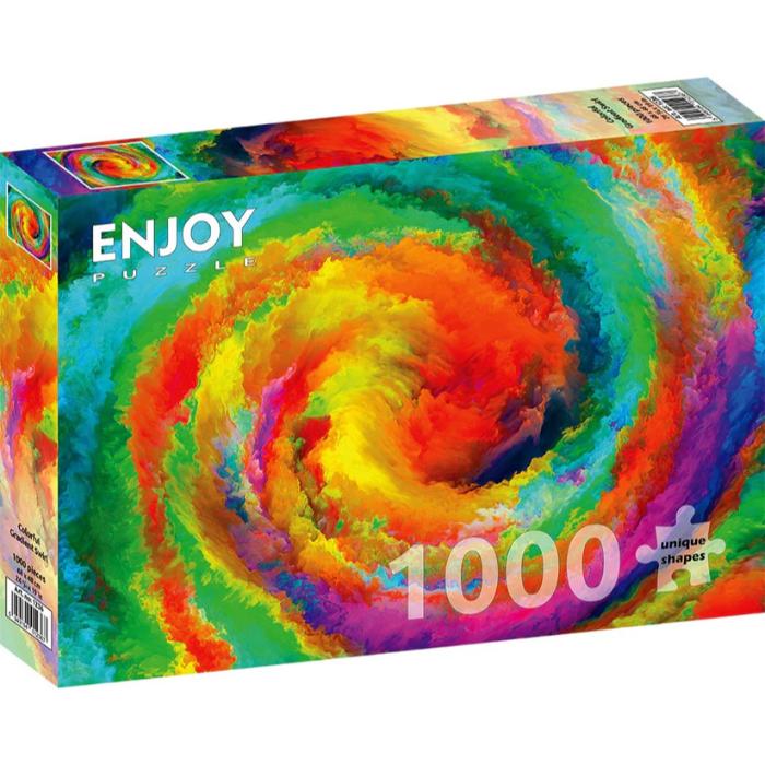 1000pc Colorful Gradient Swirl Jigsaw Puzzle