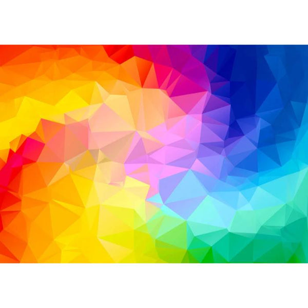 1000pc Rainbow Gradient Poligonal Swirl Jigsaw Puzzle