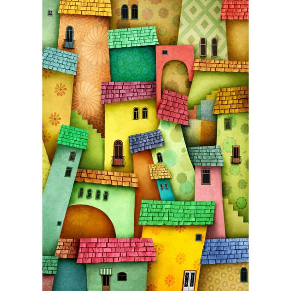 1000pc Joyful Houses Jigsaw Puzzle