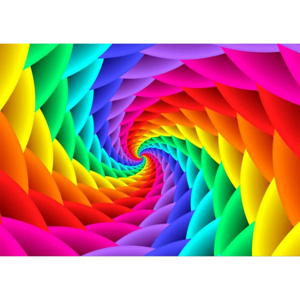 1000pc Gradient Rainbow Swirl Jigsaw Puzzle