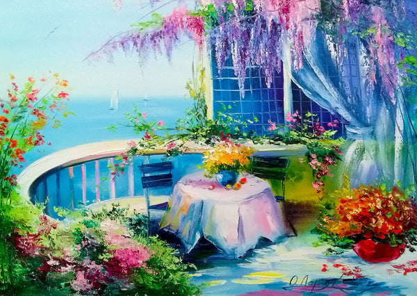 1000pc Flowering Balcony Jigsaw Puzzle