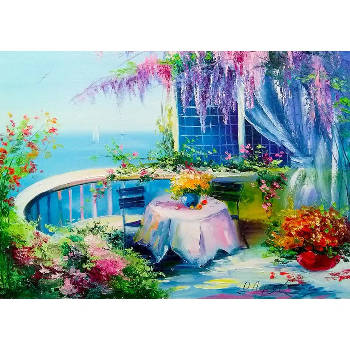 1000pc Flowering Balcony Jigsaw Puzzle