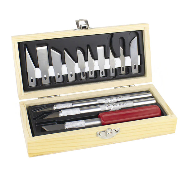 Hobby Knife Set  Wooden Box