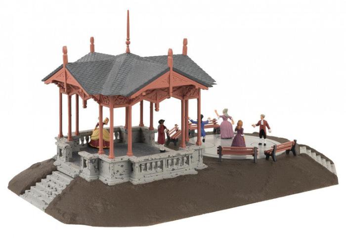 HO Music Pavilion with Dancing Figures