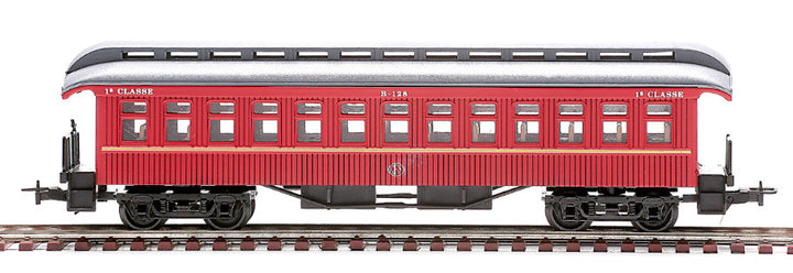 HO Wooden Clerestory 1st Class Car Burgundy Santa FE