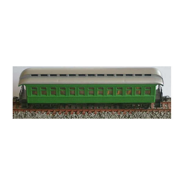 HO Wooden Clerestory 1st Class Car Green