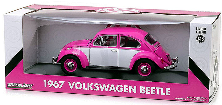 1/18 Pink & White 1967 VW Beetle Right Hand Drive_2